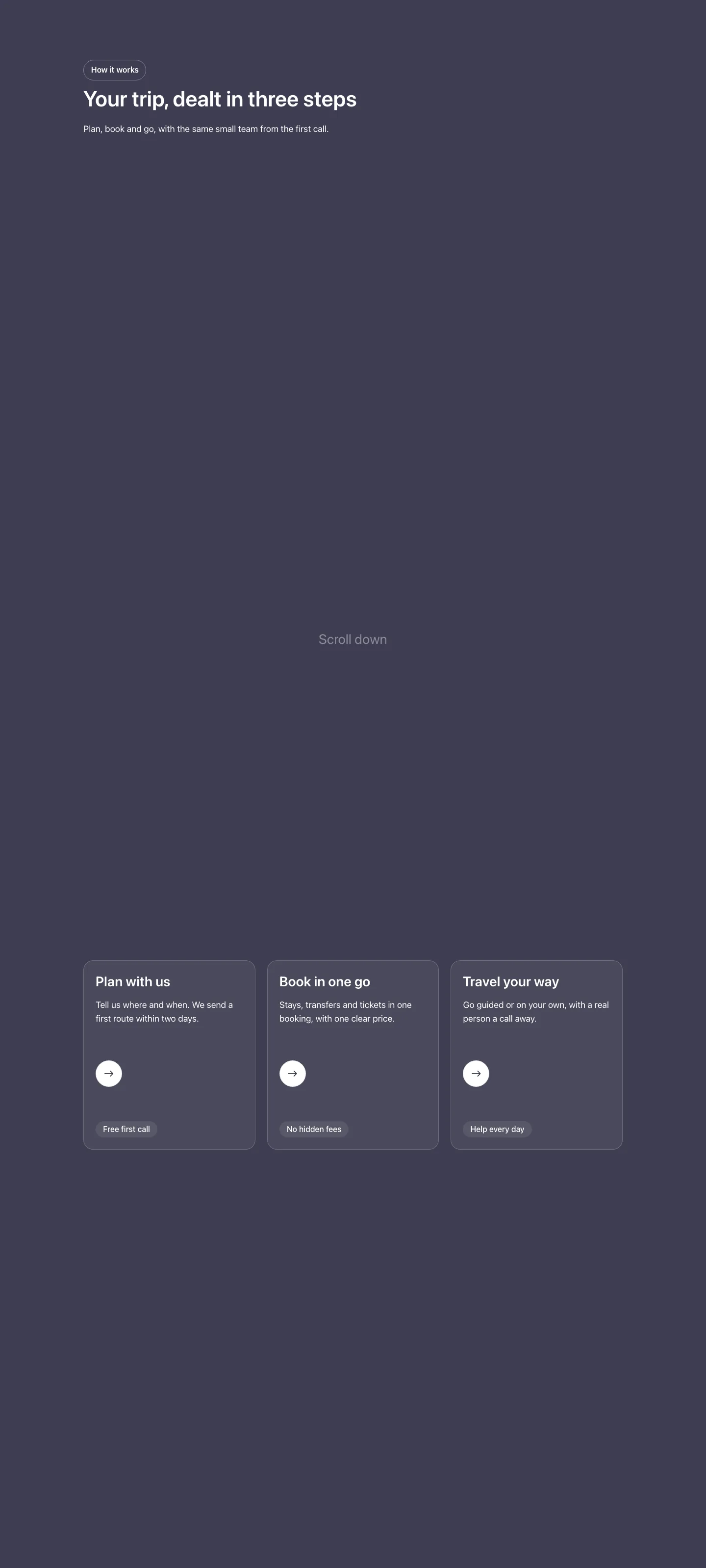Cards · Deck, with the site in dark mode