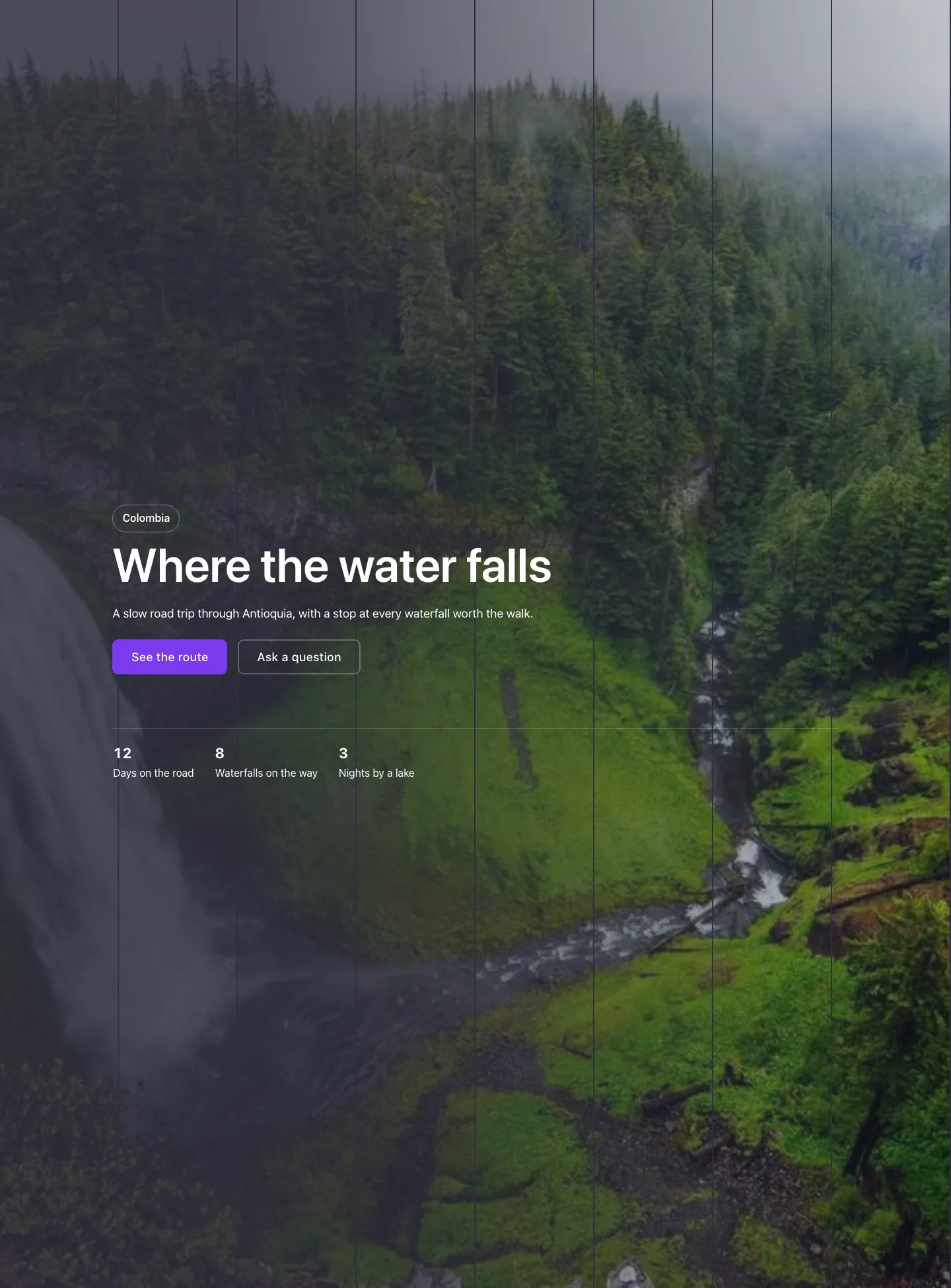Hero · Fragment, with the site in dark mode