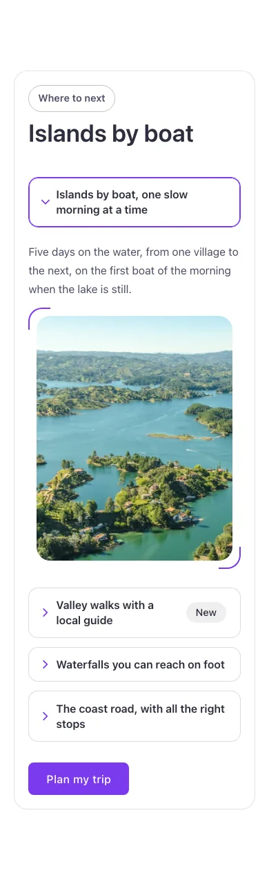Tabs · Vertical, on a phone at 390px wide