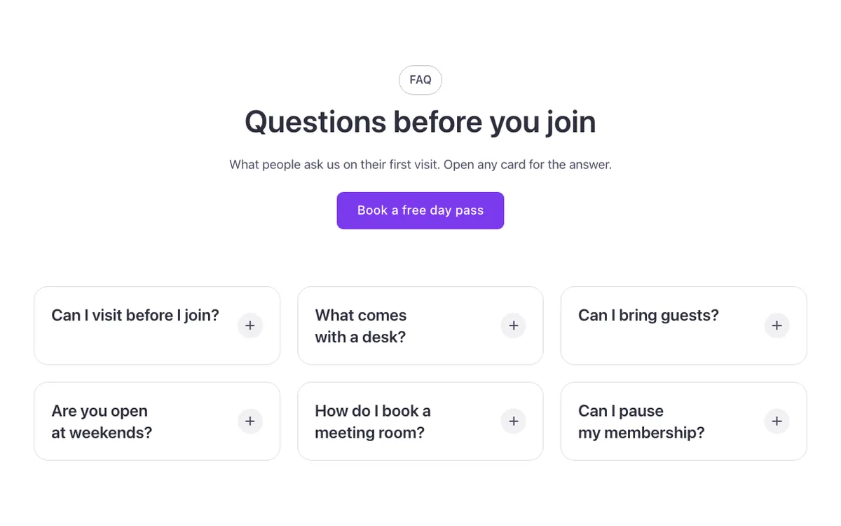 FAQ · Cards