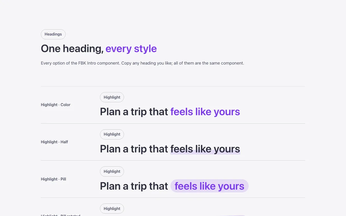 Elements · Headings