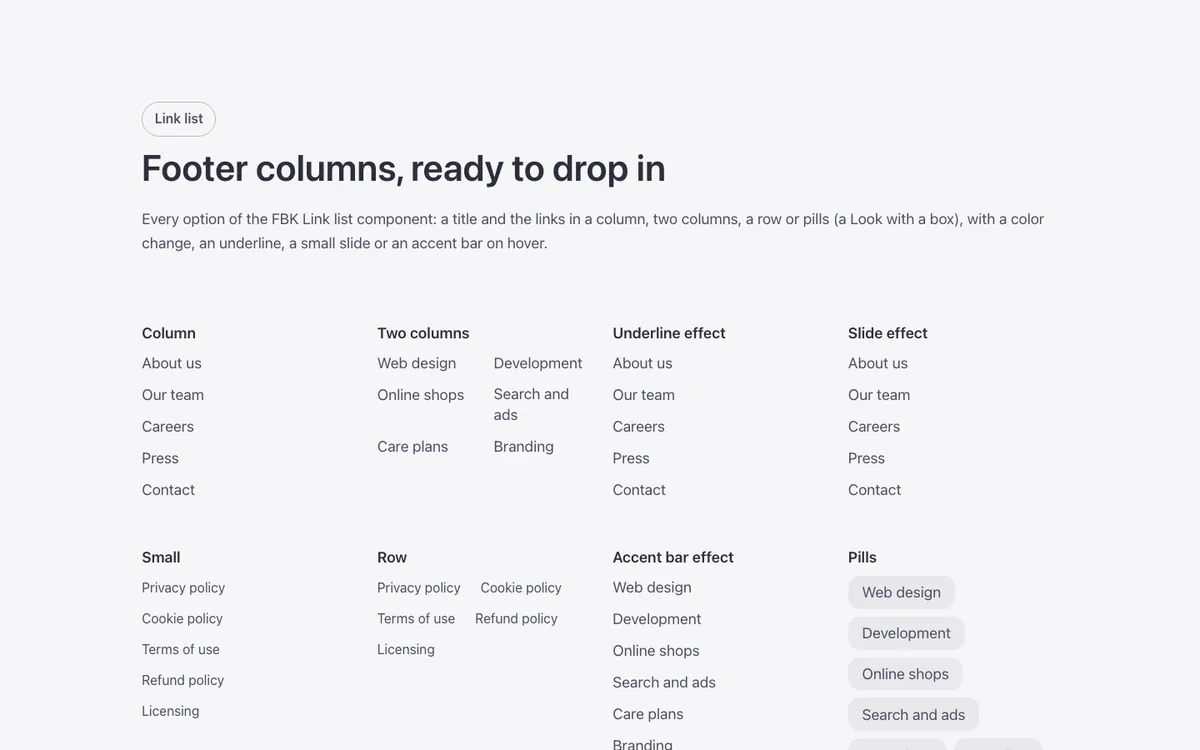 Elements · Link list