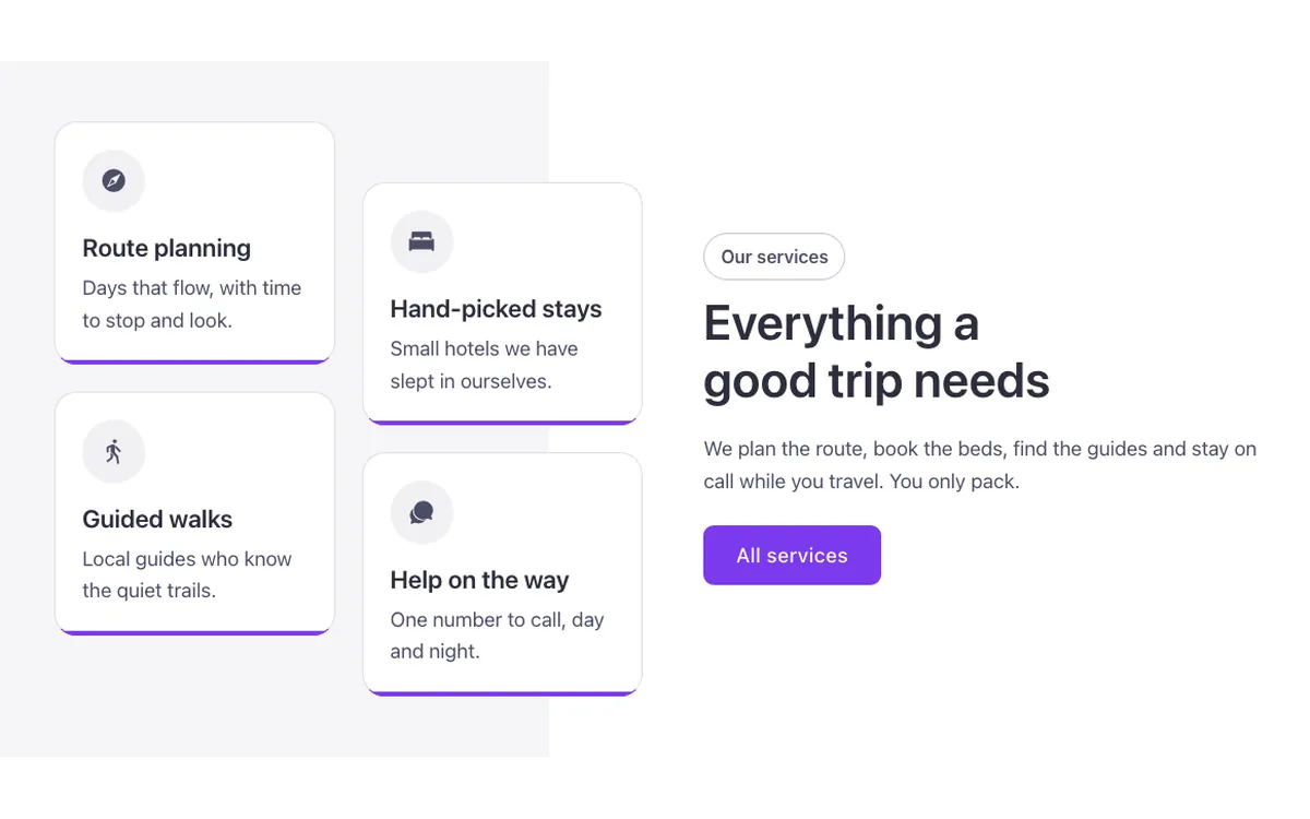 Text media · Staggered cards