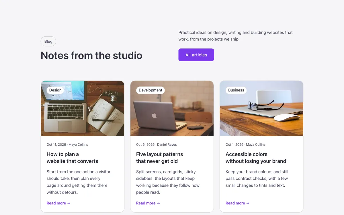 Blog · Post grid