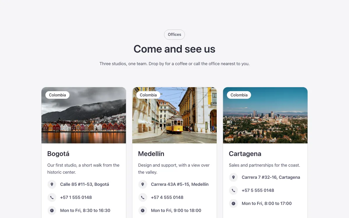 Contact · Offices