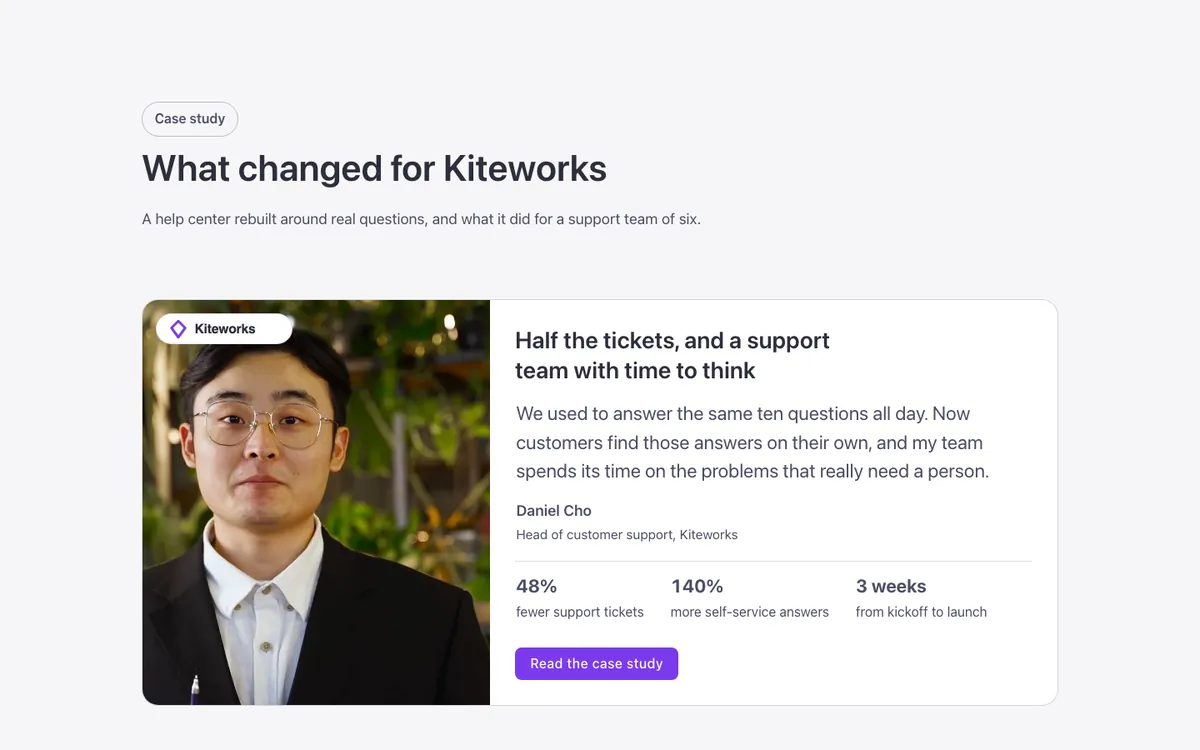 Testimonials · Case study