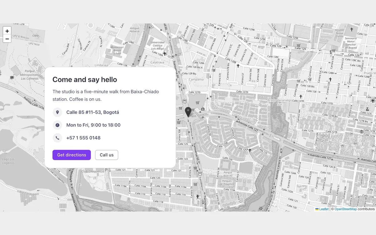 Contact · Map