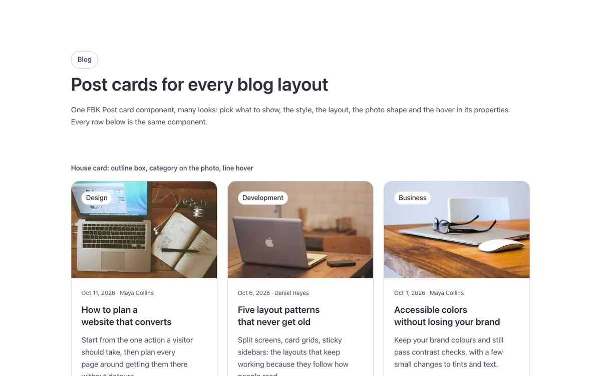 Blog · Post cards