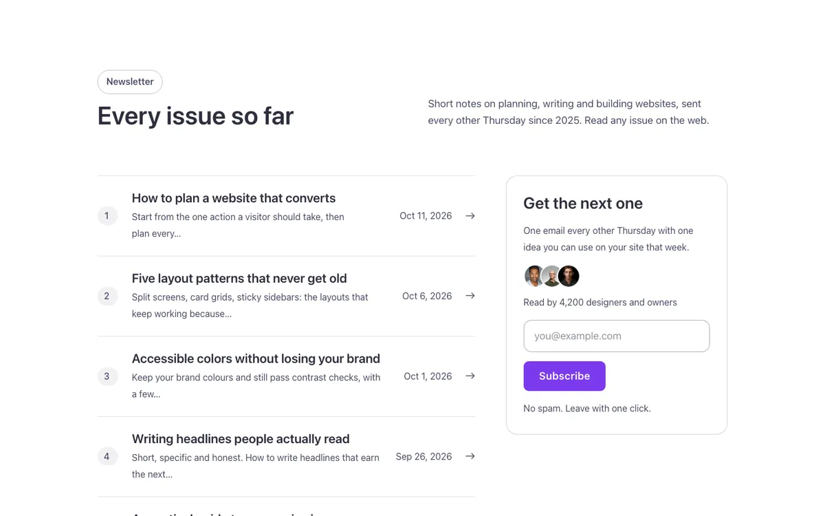 Blog · Newsletter archive