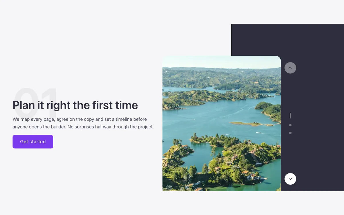 Content · Vertical slider