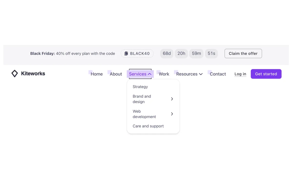 Header · Offer bar