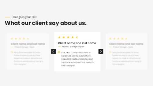 Testimonial carousel template