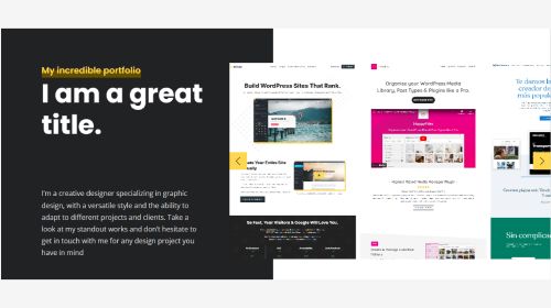 Portfolio bricks builder