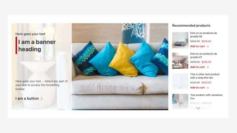 Woocommerce section bricks