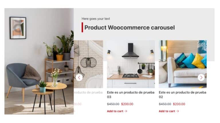 Woocommerce carousel template