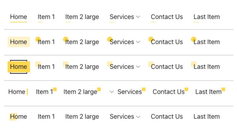 Menu Effects Bricks builder