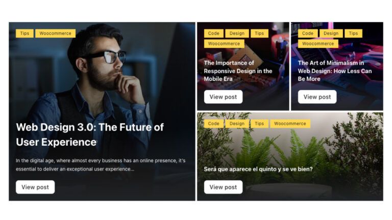 Post blog grid bricks builder