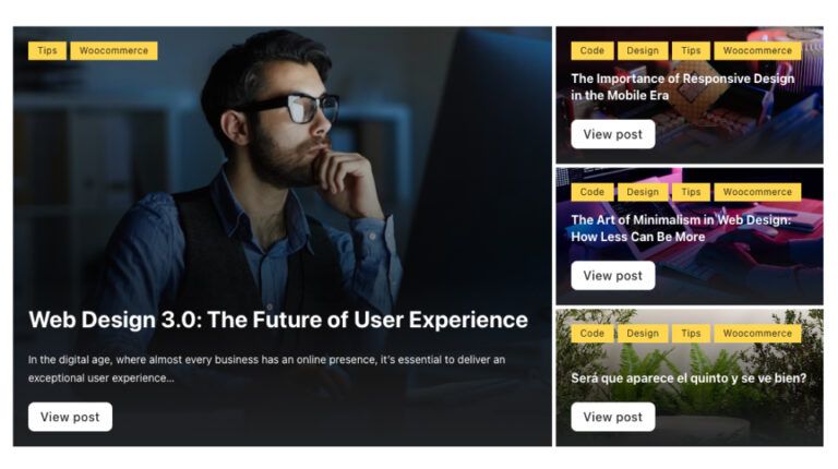 Post blog grid bricks builder