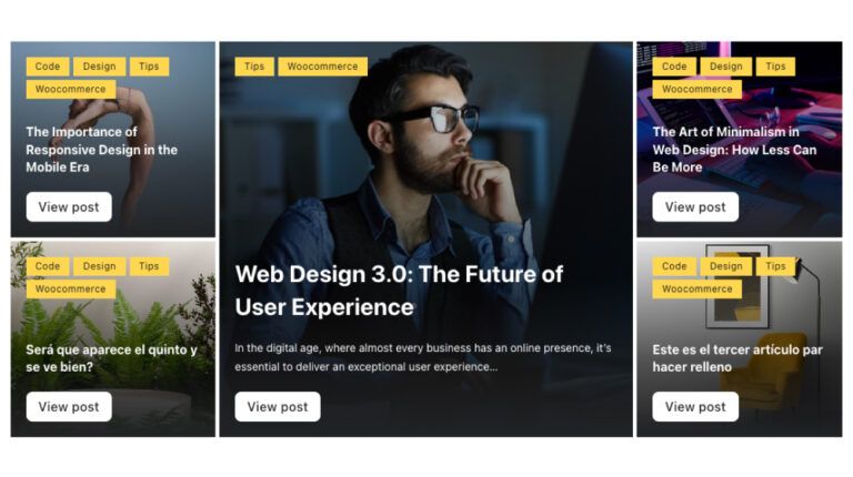 Post blog grid bricks builder