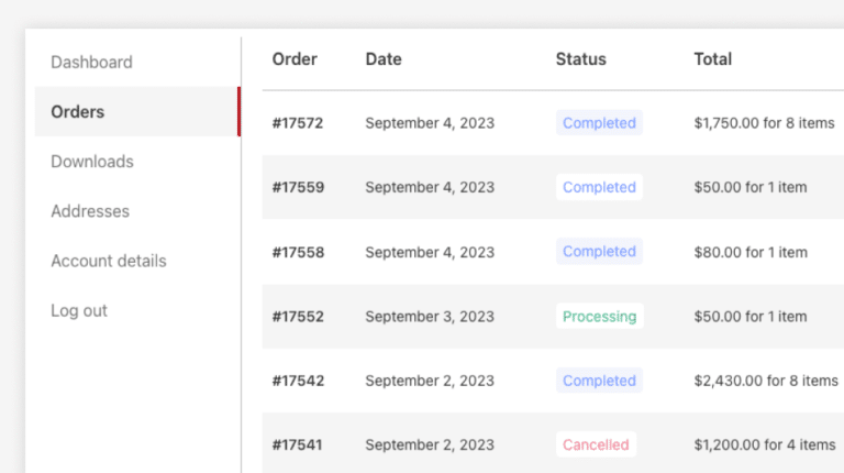 Woocommerce My Account - Bricks builder templates