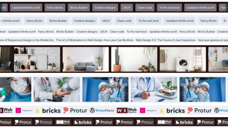 Infinite horizontal scroll - Bricks Builder template
