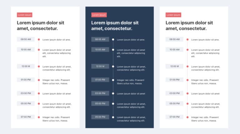 Timeline bricks builder template