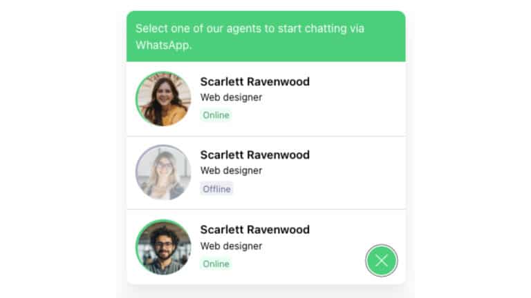 WhatsApp floating button Bricks Builder