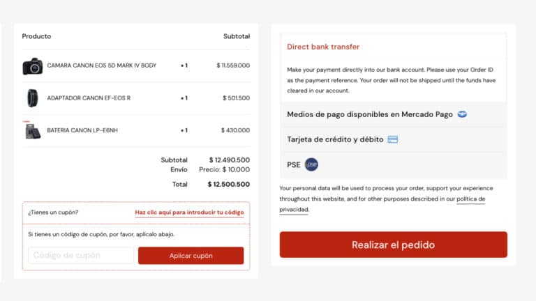 Bricks builder woocommerce checkout