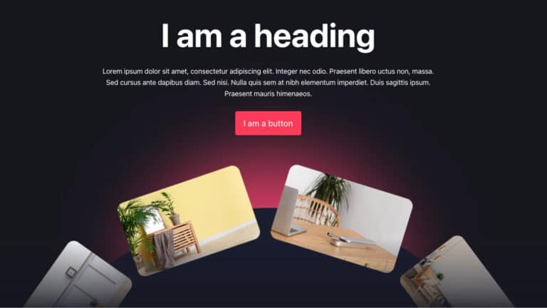 Hero image circle radial rotate bricks builder