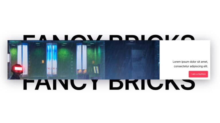 split text section bricks builder