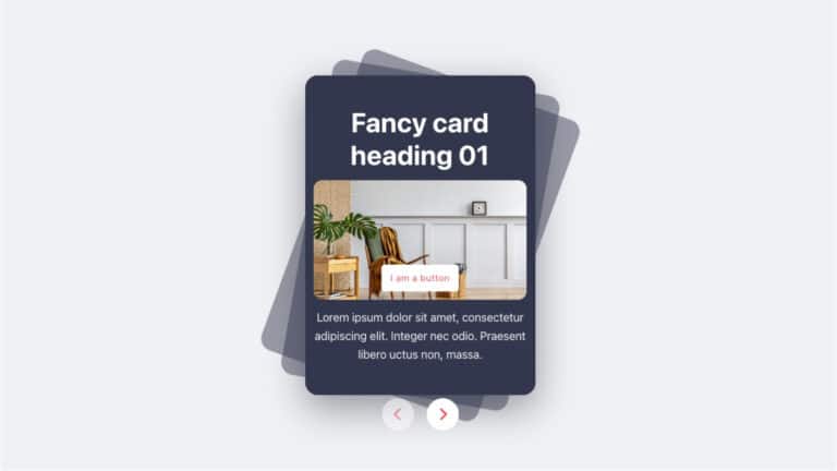 Slider rotated cards bricks builder