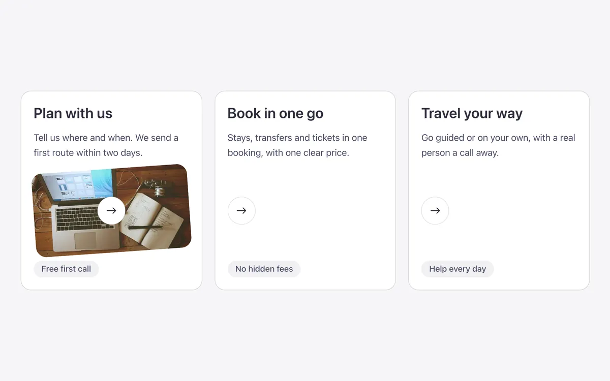 Preview of the deck template: a card deck for Bricks Builder
