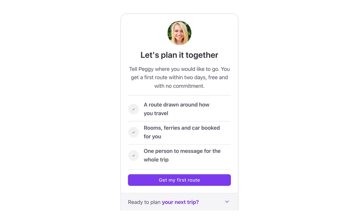 Preview of the floating bar template: a CTA section for Bricks Builder with a tab fixed to the bottom-left edge of the screen, carrying a question and an arrow