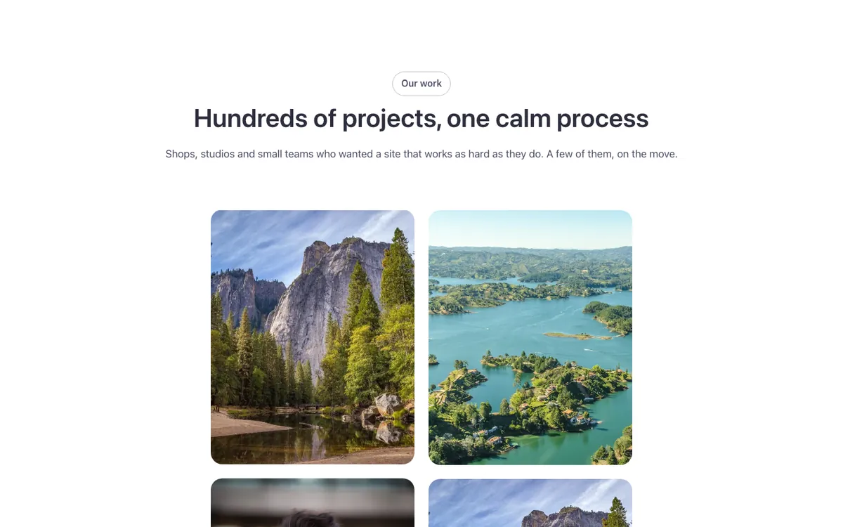 Preview of the marquee wall straight template: a marquee photo wall for Bricks Builder with scrolling columns of photos, built on the native FBK Marquee
